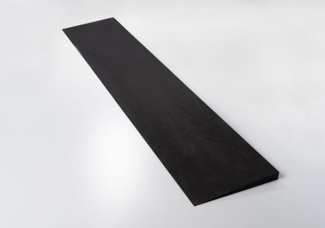 「片側テーパー」 天然ゴム(黒/NR) 20mm × 200mm × 100mm　1コ