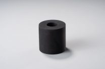 「厚物 丸型 中抜き」 天然ゴム(黒/NR) 50mm × φ50mm × φ20mm 1コ